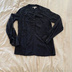 Banana Republic Black Silk Blouse Women’s Size XS